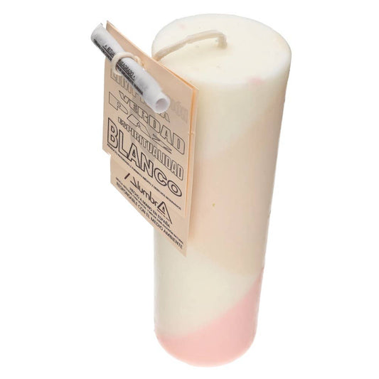 Handmade Colored Candle – White & Peace