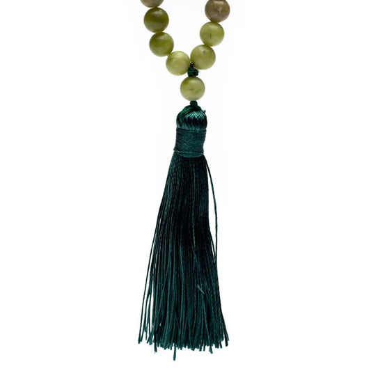 Green Jade Mala (Xinyi) | 108 Beads + Tassel & Gift Bag