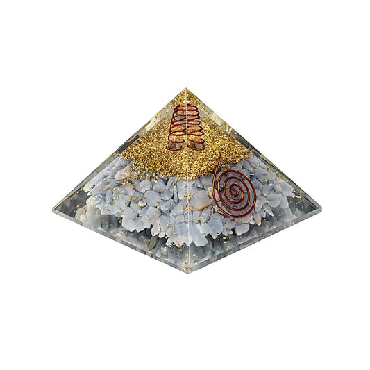 Orgonite Pyramid Angelite | Angel Wings | 7cm