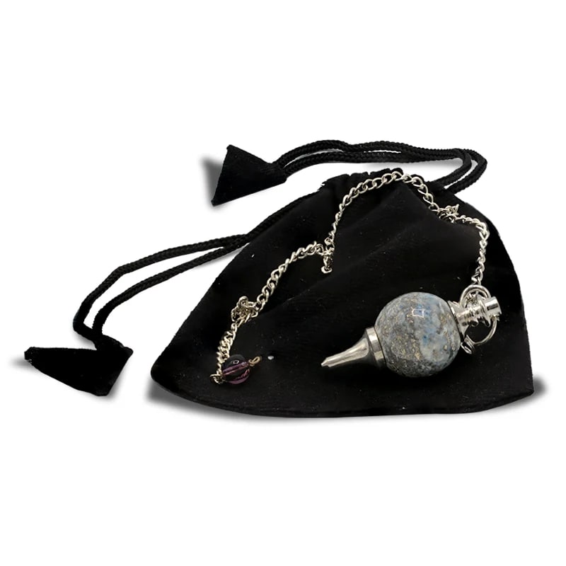 Crystal Pendulum Lapis Lazuli & Metal – Polished for Dowsing & Wisdom