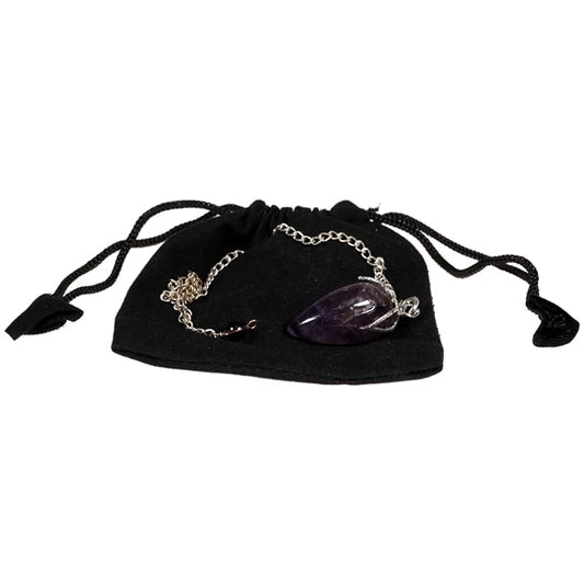 Crystal Pendulum Amethyst - Lotus Point for Dowsing & Protection