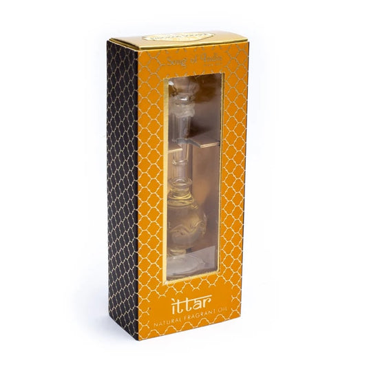 Sandelholz & Vetiver Duftöl – Handgeblasene Glasflasche | Song of India