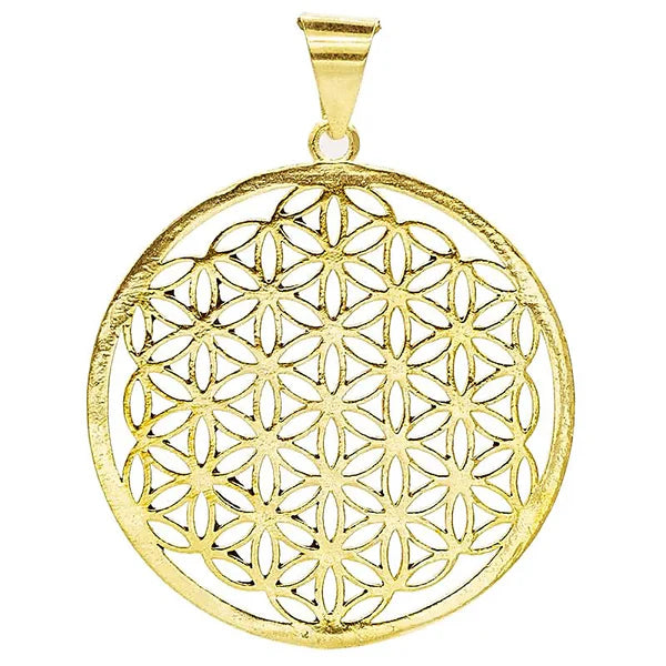 Flower of Life Pendant Brass Gold-colored