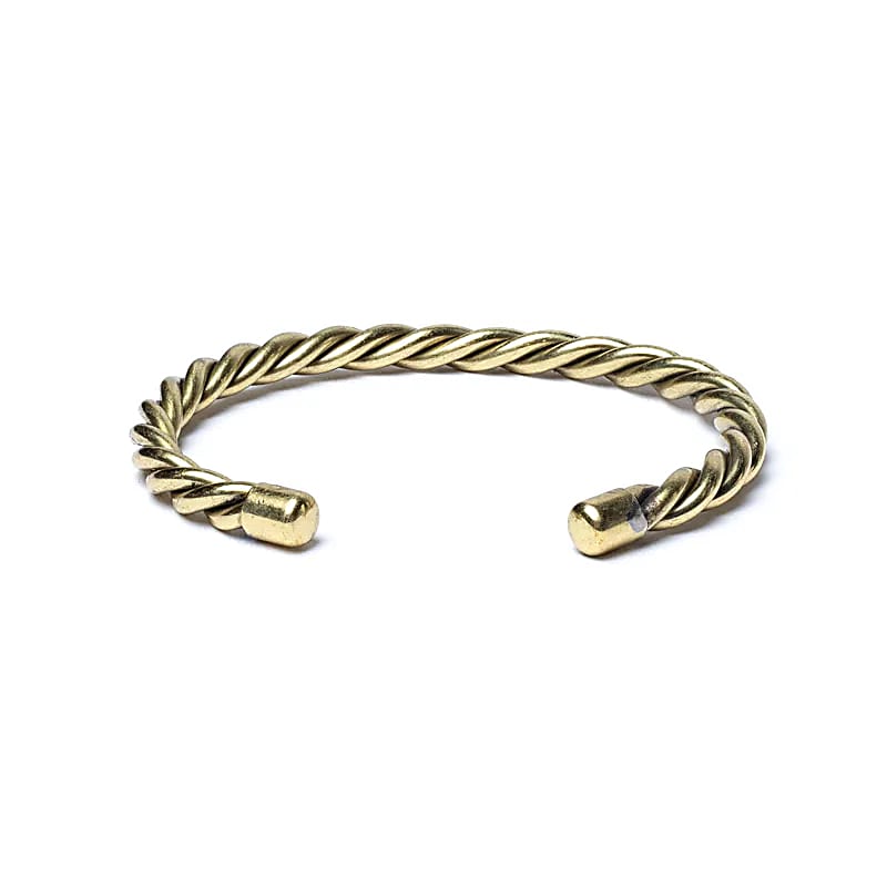 Twisted Bracelet Gold-colored | 100% Brass | Adjustable