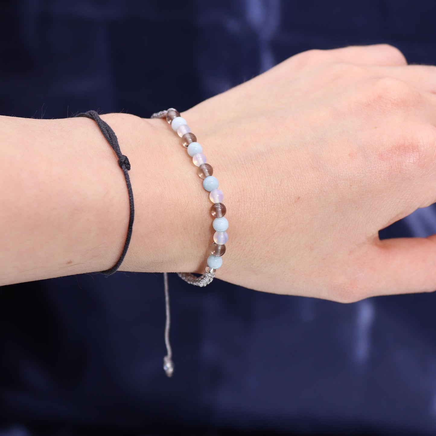 Zodiac Crystal Candle with Gemstone Bracelet | Cancer — Intuition & Care