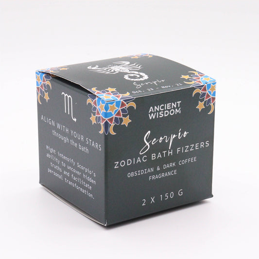 Scorpio Zodiac Bath Bombs - Set of 2 with Horoscope