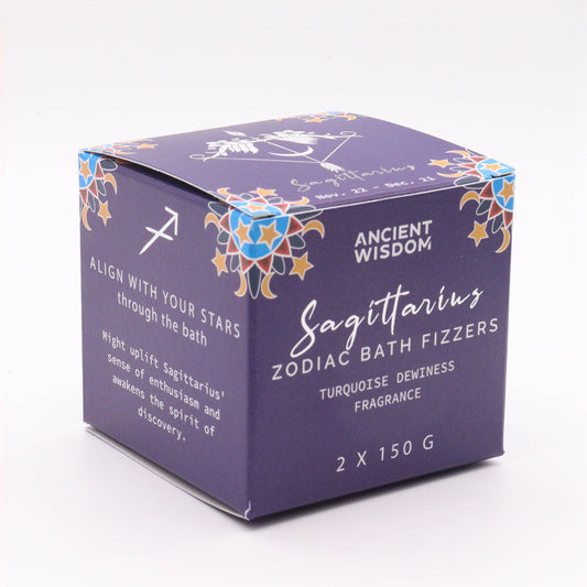 Sagittarius Zodiac Bath Bombs - Set of 2 with Horoscope