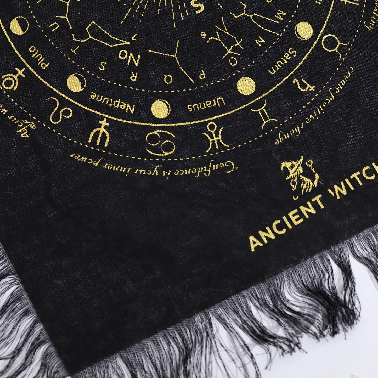 Pendulum Scrying Cloth All-Seeing Eye | Black & Gold | Divination & Tarot