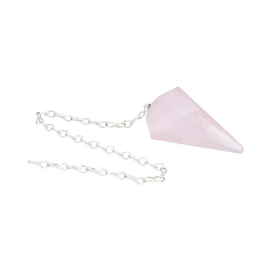 Faceted Rose Quartz Pendulum