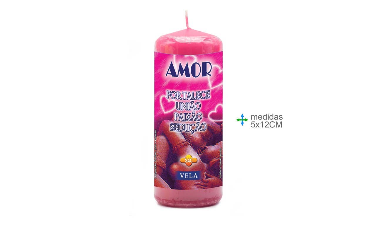 Ritualkerze Amor Love Candle 12x4,5 cm