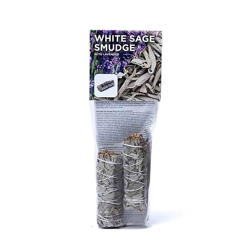 White Sage Smudge with Lavender | Set of 2 (S) | Amstercharmed