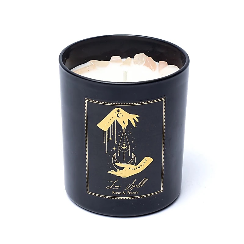 Manifestationskerze Love Spell im Glas mit Deckel