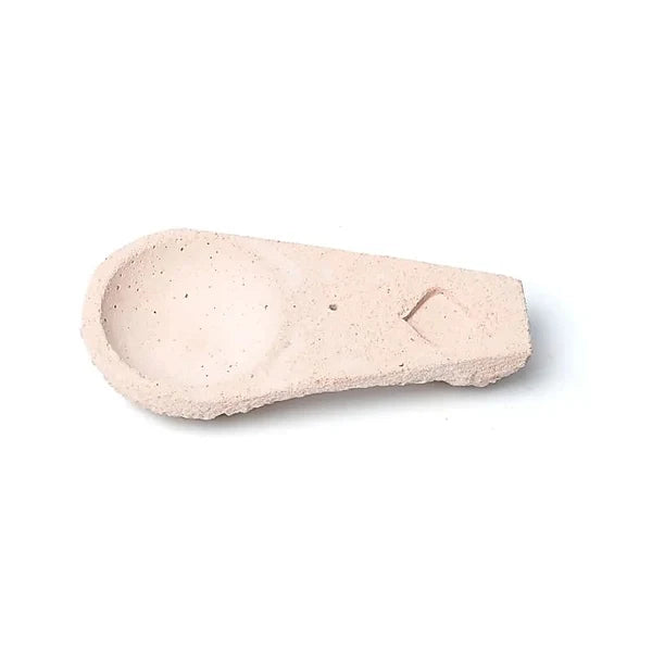 Sagrada Madre Wierookbrander Cement Pastelroze Handgreep 9 cm Kom Ø 8 cm