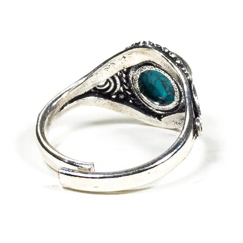 Adjustable Ring with Turquoise Stone | Spiritual Jewelry