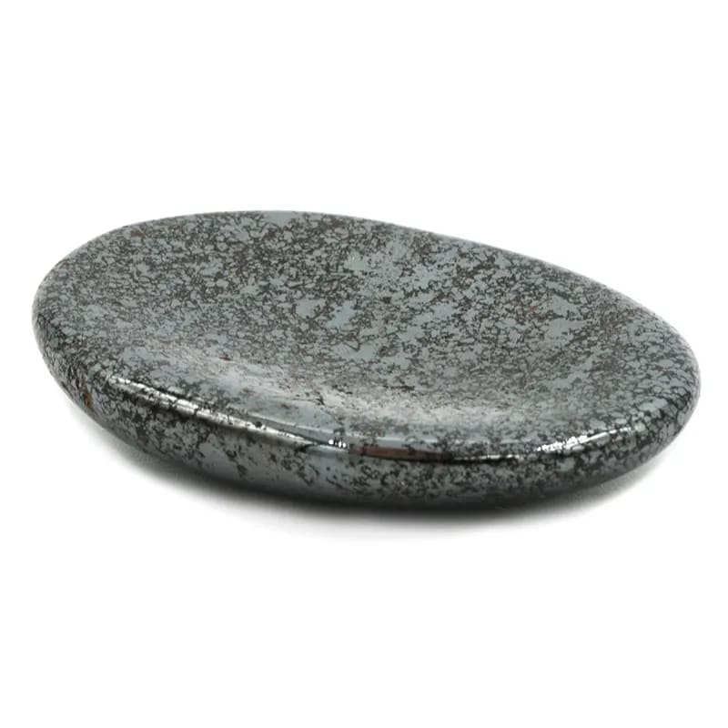 Hematite Worry Stone – Grounding & Stress Relief | Polished Gemstone