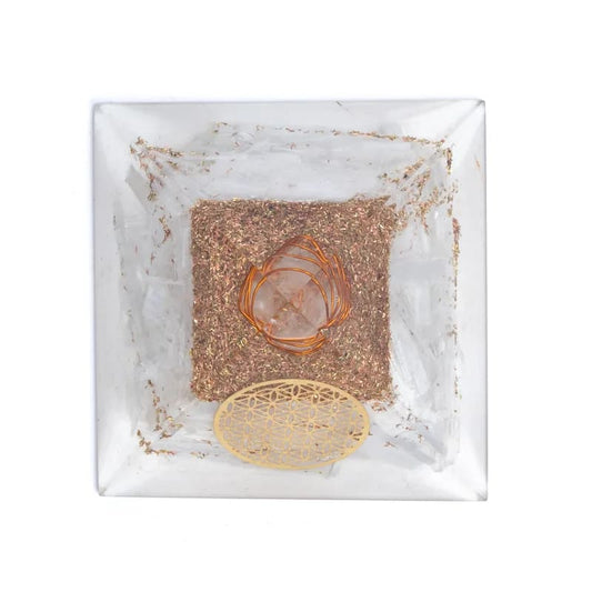 Orgoniet piramide seleniet bloem des levens 7,5 cm