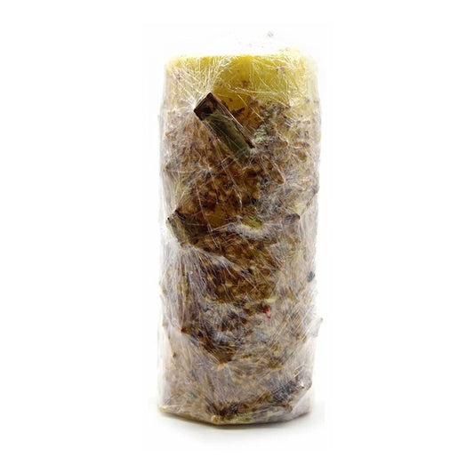 Vela Ervas Dinheiro – Kräuterkerze für Geld & Wohlstand 14x6cm
