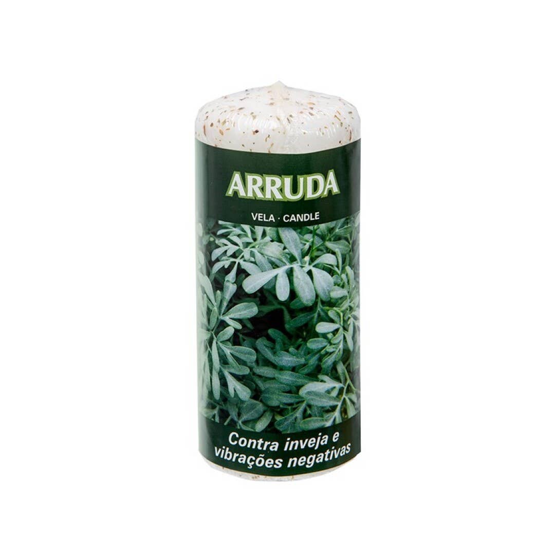 AUM Pillar Candle Arruda (Rue) 4.8x12cm — Protection & Cleansing