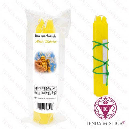 Triple Power Ritual Candle - Attract Money