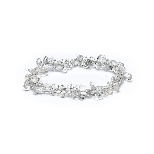 Elastic rock crystal chip bracelet