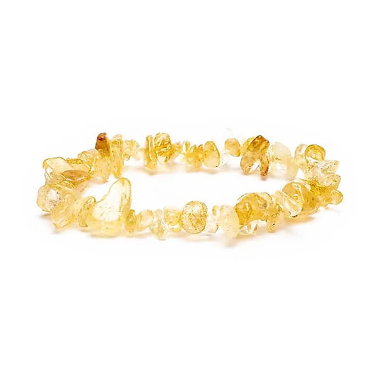 Elastic citrine chip bracelet