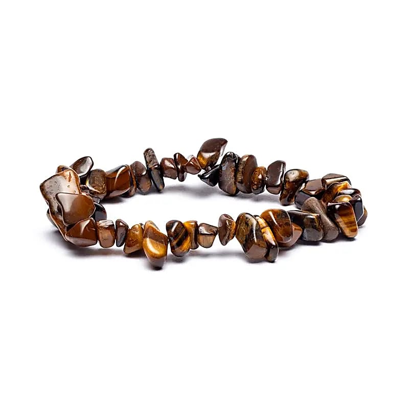 Tiger eye chips elastic bracelet