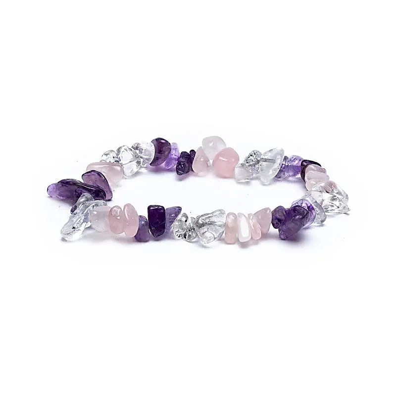 Bracelet golden triangle chips elastic
