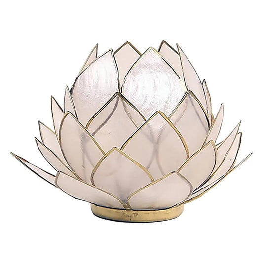 Lotus tealight holder natural large Capiz shells