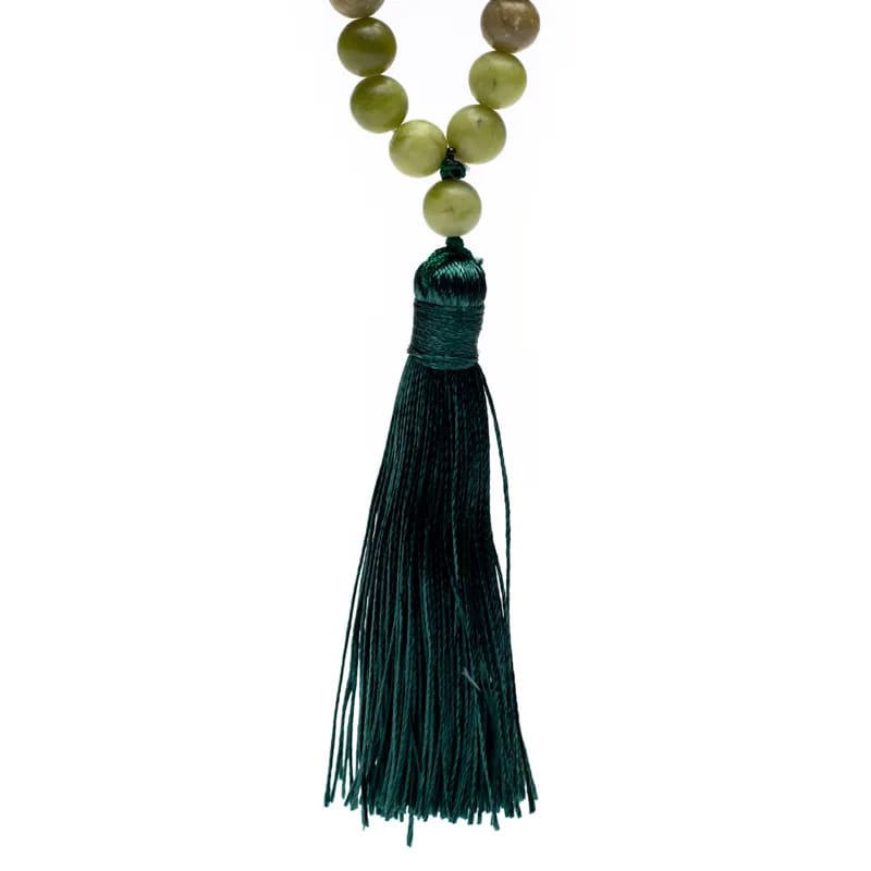 Green Jade Mala (Xinyi) | 108 Beads + Tassel & Gift Bag