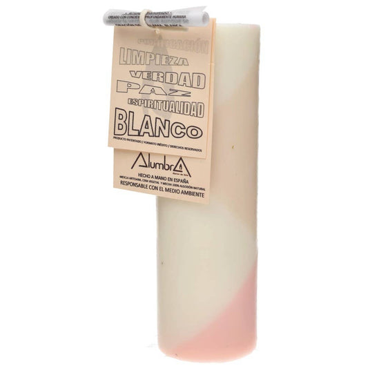 Handmade Colored Candle – White & Peace
