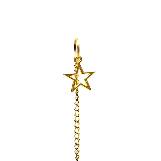 Golden Star Pendulum - Metal with Star Symbol in Velvet Pouch for Divination