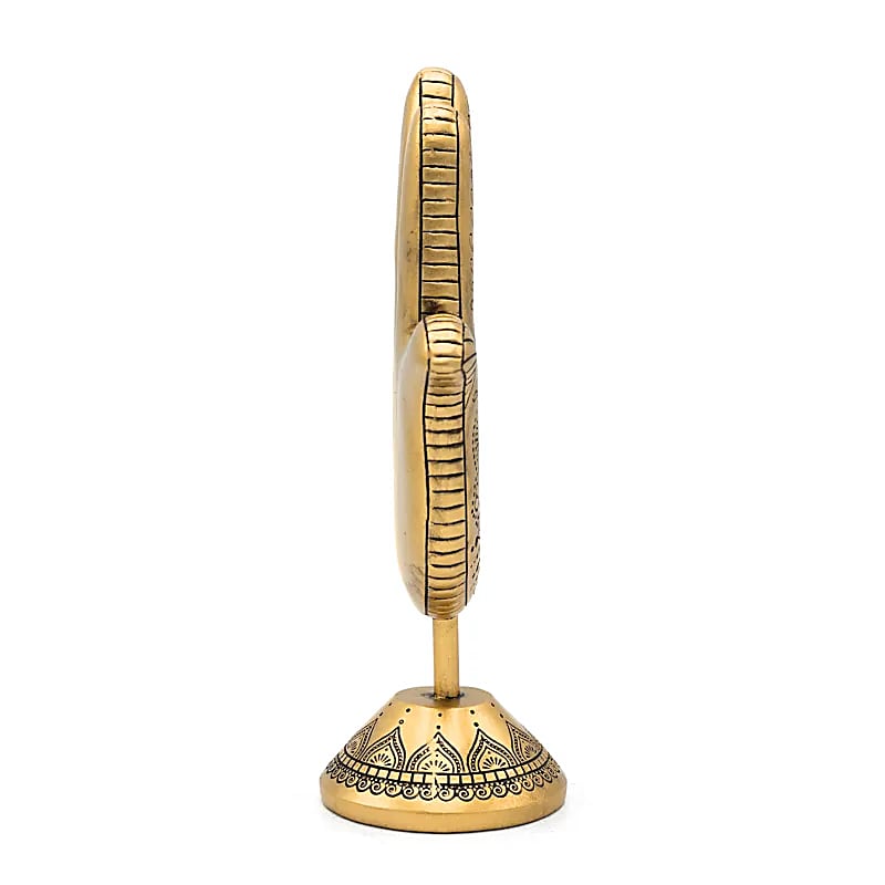 Deko Hand der Fatima auf Sockel goldfarben