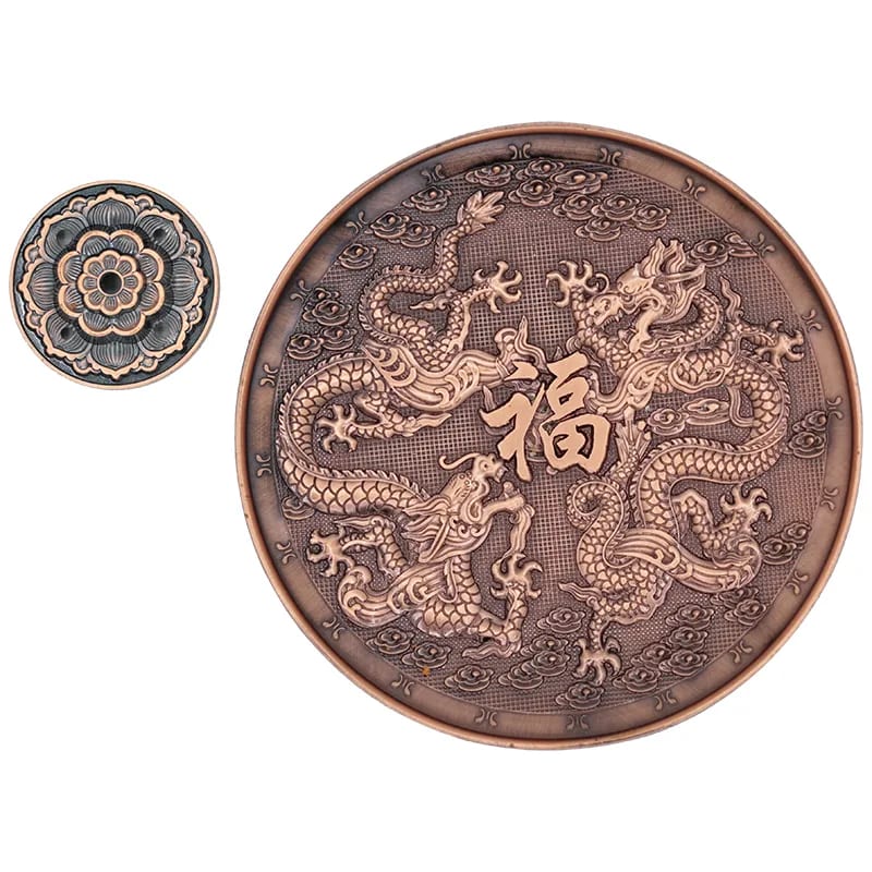 Incense Burner Dragons | Copper-colored | Amstercharmed