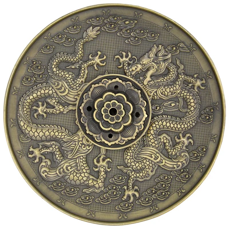 Incense Burner Dragons | Bronze colored | Amstercharmed