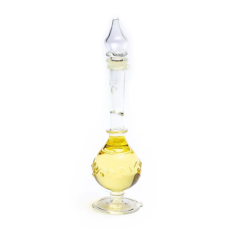 Sandalwood & Vetiver Fragrance Oil – Hand-Blown Glass Bottle | Song of India