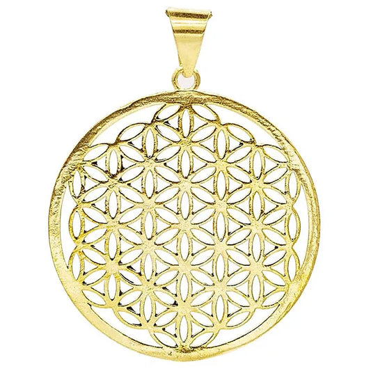 Flower of Life Pendant Brass Gold-colored