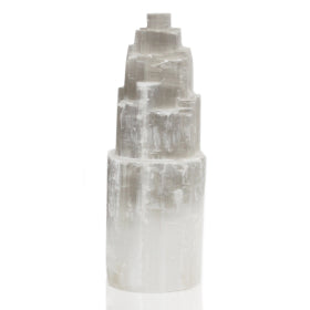 Selenit-Turmlampe - Natur - 25 cm