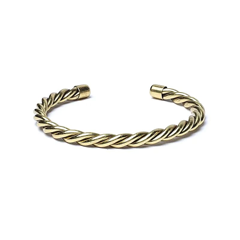 Twisted Bracelet Gold-colored | 100% Brass | Adjustable