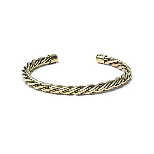 Twisted Bracelet Gold-colored | 100% Brass | Adjustable
