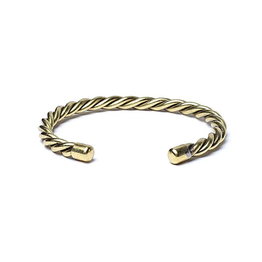 Twisted Bracelet Gold-colored | 100% Brass | Adjustable