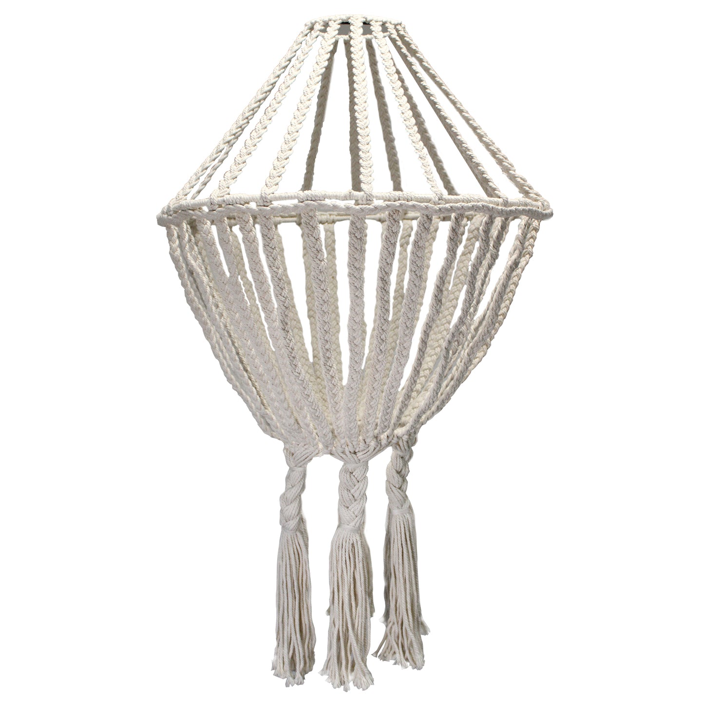 Makramee-Lampe - Groß - Natur