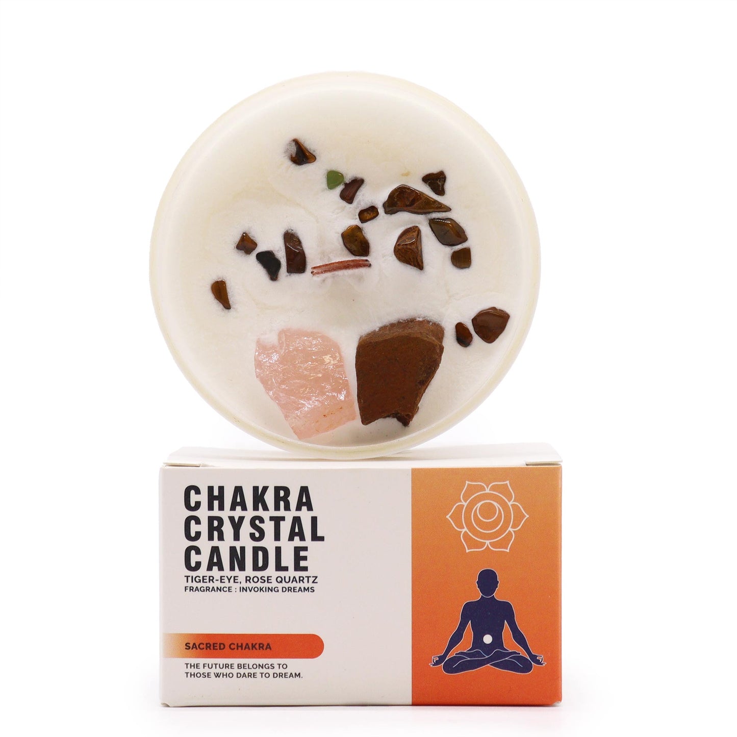 Chakra Kristallkerzen - Heiliges Chakra