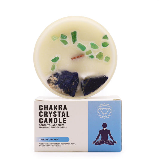 Chakra Kristallkerzen - Hals-Chakra
