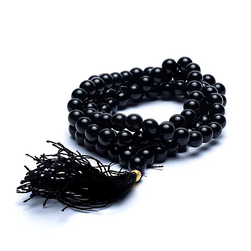 Mala Black Onyx AA-grade | 108 Beads + Pouch