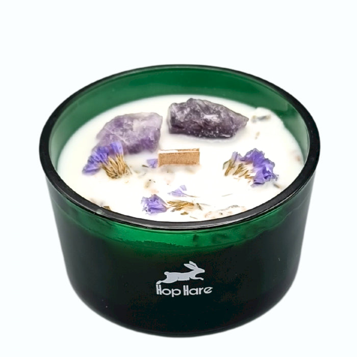 Hop Hare Kristall Magische Blumenkerze | Der Mond — Ruhe & Gelassenheit