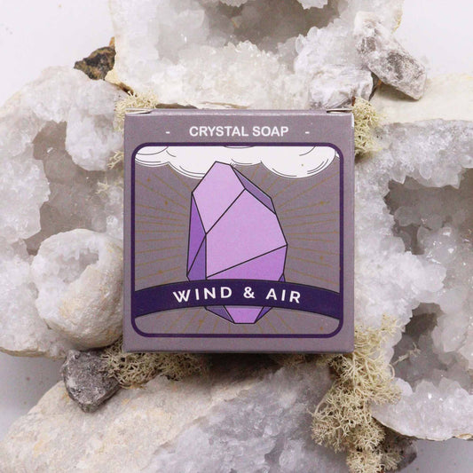 Crystal Elemental Soap Air – Handmade with Hidden Crystal for Cleansing & Freedom