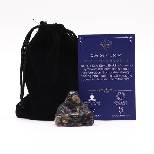 Kleiner Buddha Edelstein Que Sera – 35x40x23mm | Ruhe & Stärke