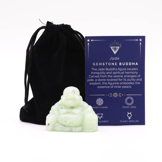 Grote Boeddha Edelsteen - Jade - 50x40x20mm