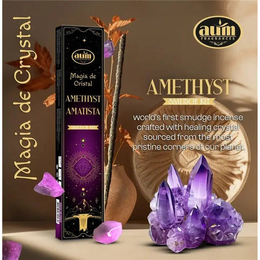 Aum Crystal Magic Incense 20 g + Amethyst Crystal