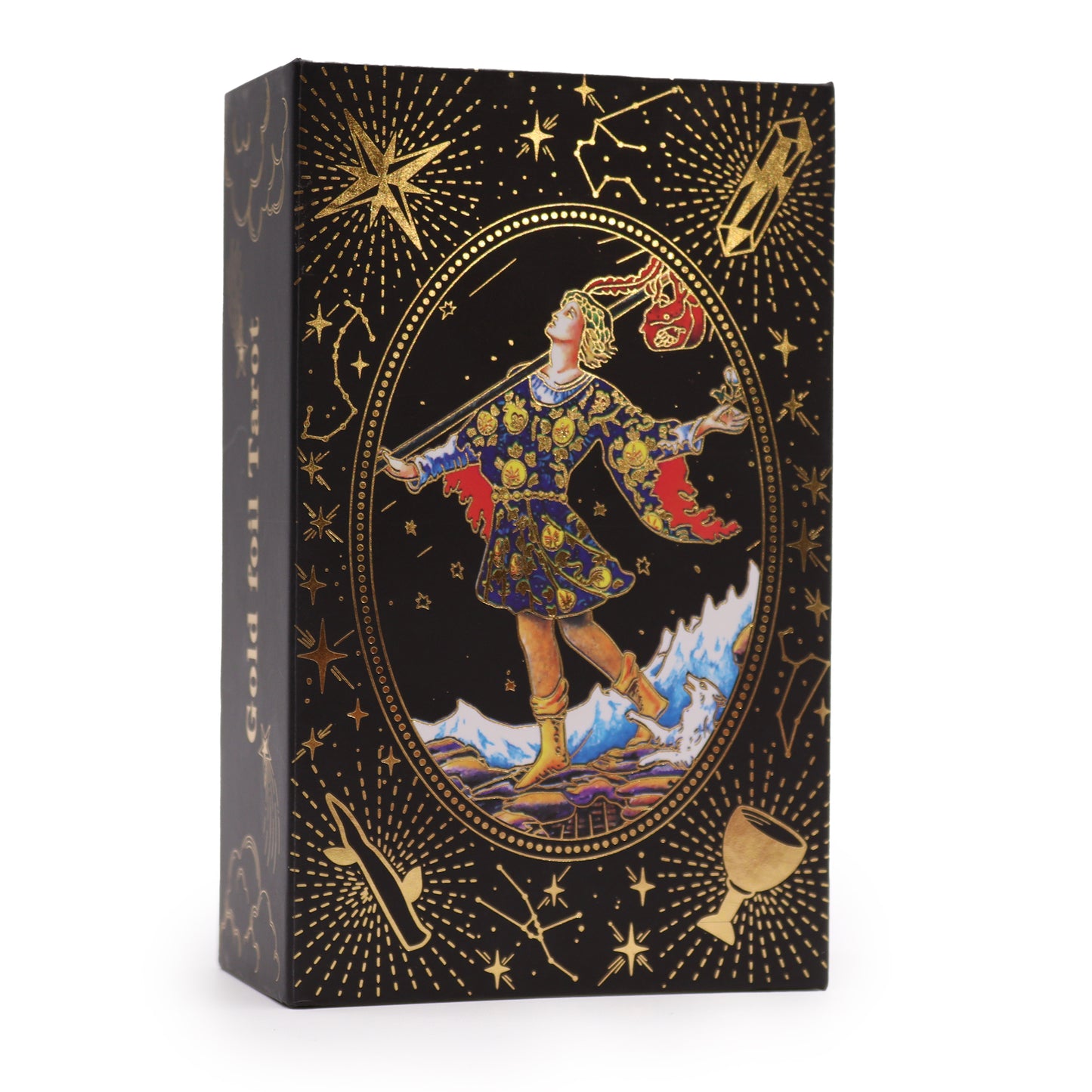Gold Foil Tarot Cards with Guidebook - Luxury Tarot Deck 78 Cards with Gold Foil